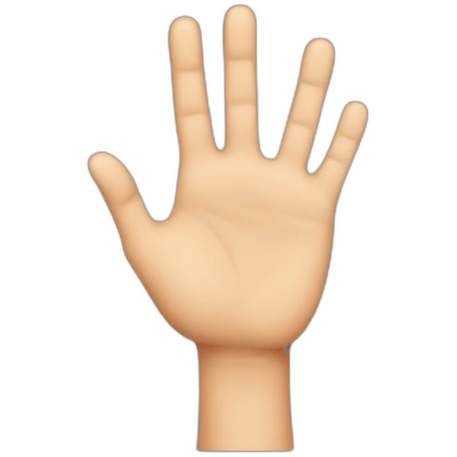 Four-finger up emoji