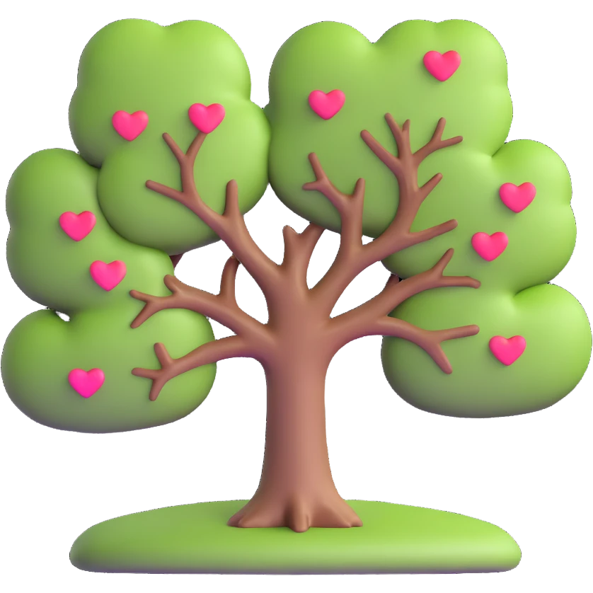 heart-shaped tree emoji