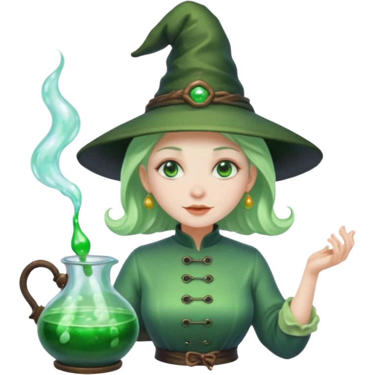 green witch cooking potion emoji