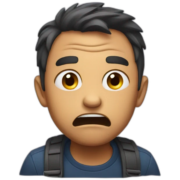 freaking scared emoji