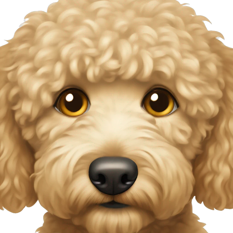 golden doodle with hazel eyes and rly light hair emoji
