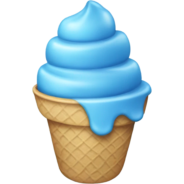 Blue ice cream emoji
