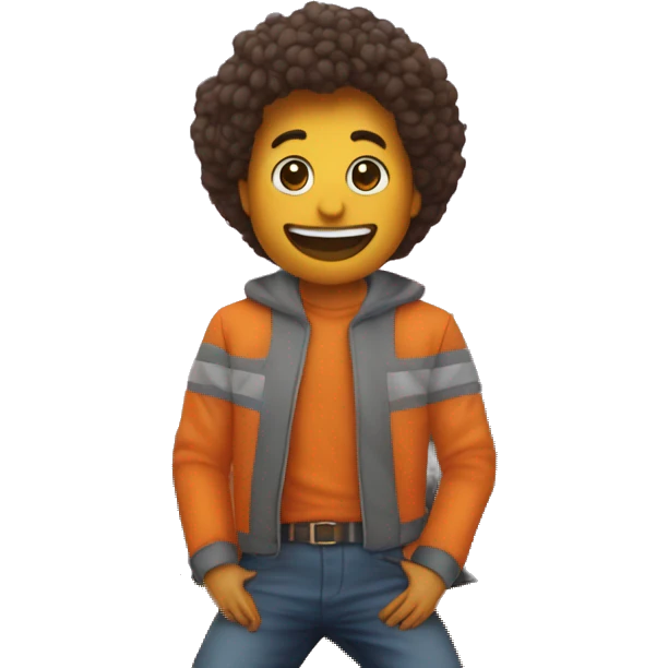 Haz un corazón naranja con una L en el centro  emoji