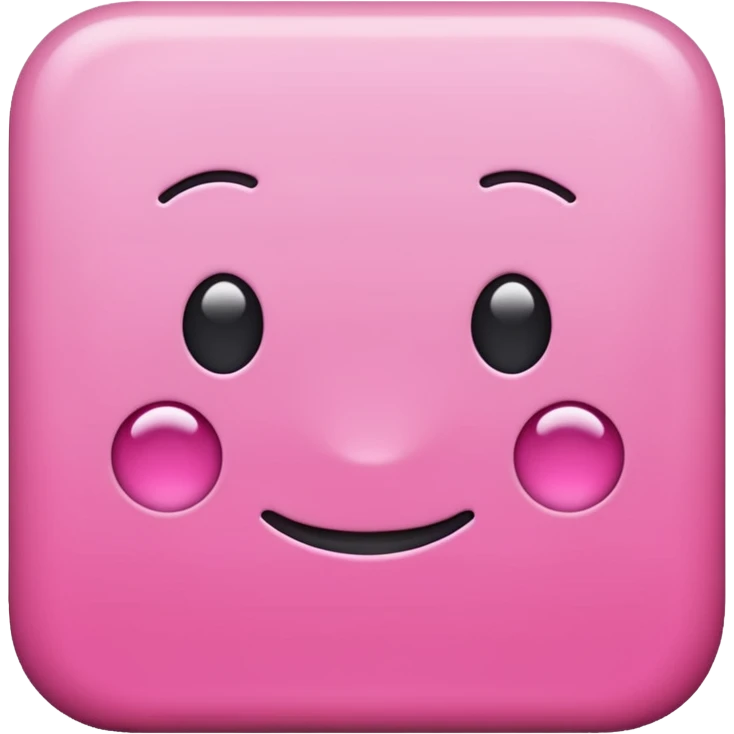 Pink square with no face emoji
