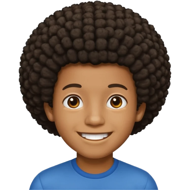 Black boy with a small afro  emoji