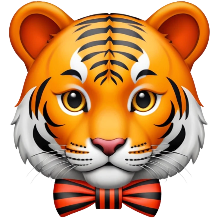 tiger with ribbon emoji