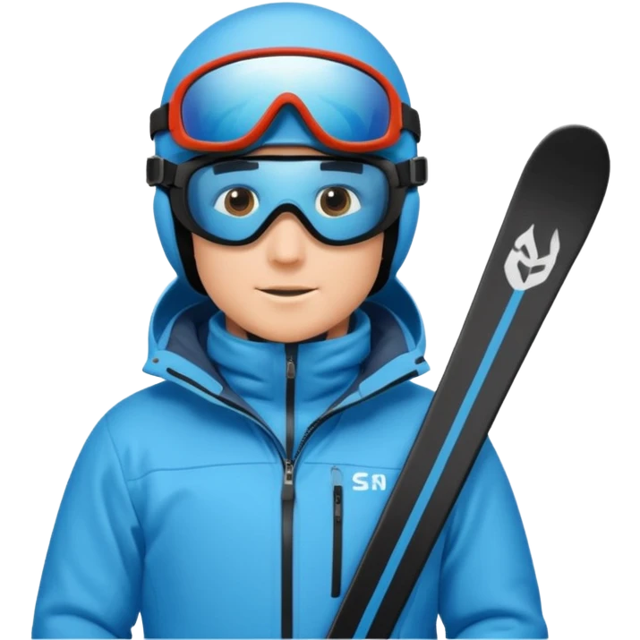 Man Skiing Background Matterhorn emoji