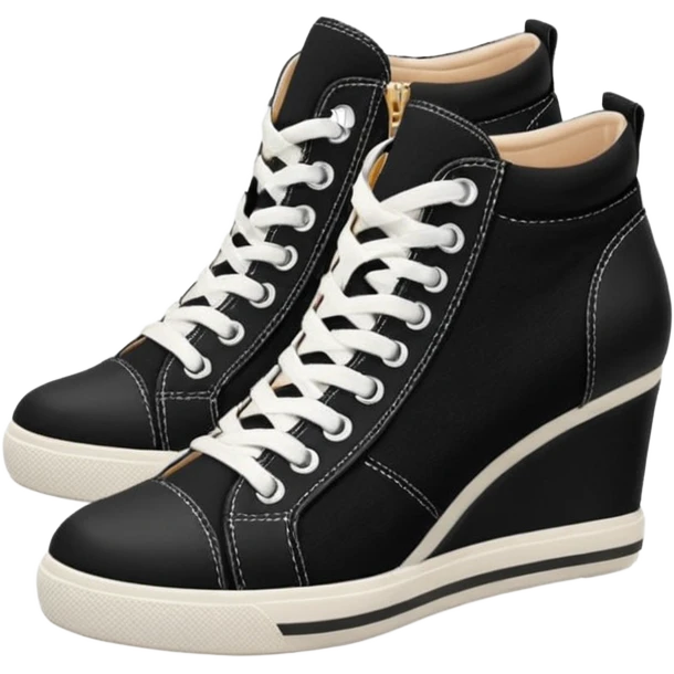 wedge sneakers no lace  emoji