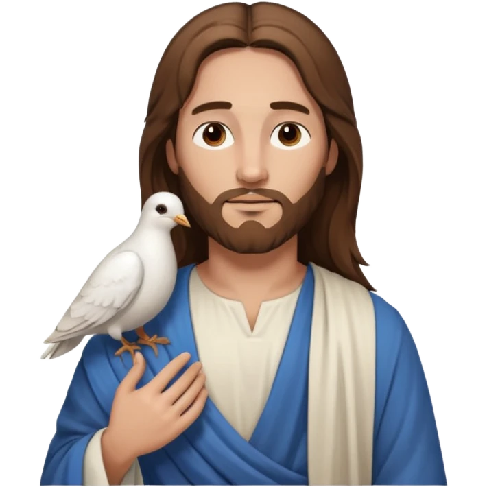 jesus e pomba branca emoji