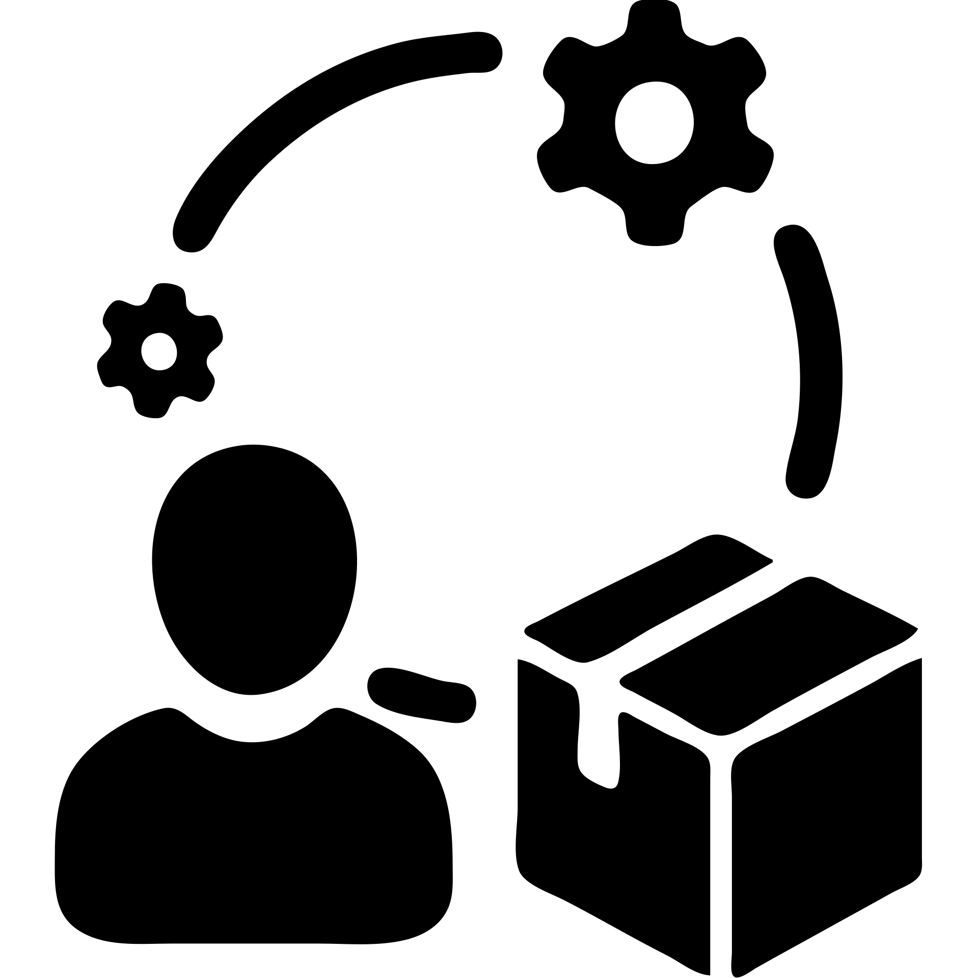 Minimalistic icon for 'Supply Chain Experience' with a logistics symbol, designed in a solid black filled style, emphasizing simplicity and clarity. emoji