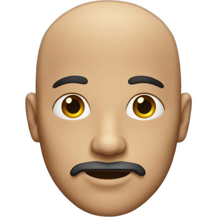 Bald man with braided goatee emoji