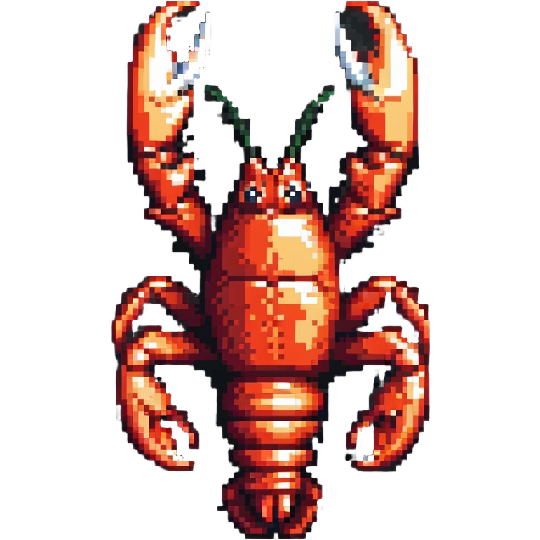 detailed lobster with raised claws emoji