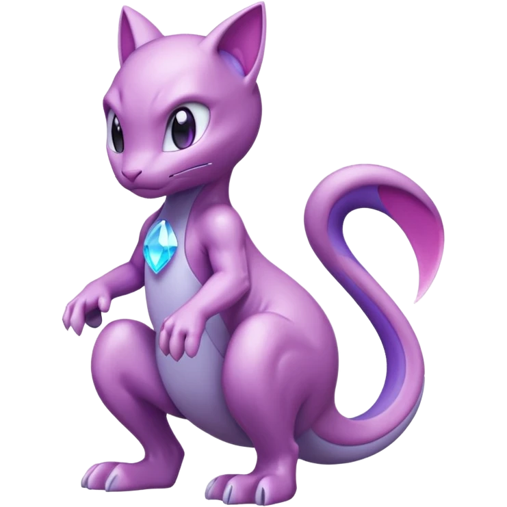 Pokemon legendary purple and pink crystal mewtwo emoji