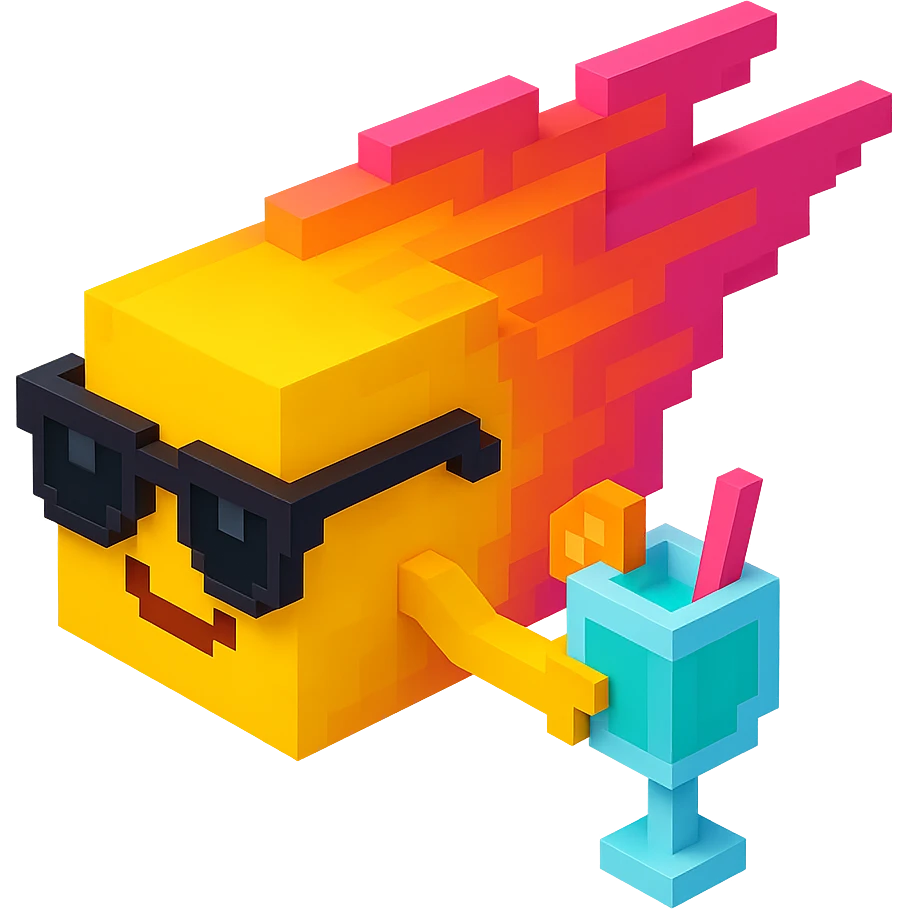 светящиеся комета в солнцезащитных очках и с коктейлем, no background emoji