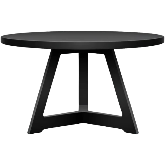 A simple black-and-white (not grayscale)  table icon, same angle and shape as the ‘🪑’ chair emoji style, solid black shapes on a white background, minimal detail emoji