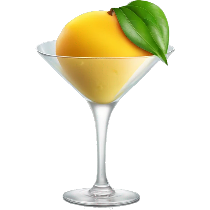 Mango sorbet in martini glass emoji