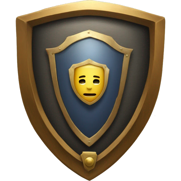 aristocrat shield with a media playbutton inside emoji