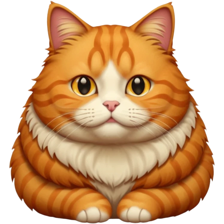 Fat orange cat emoji