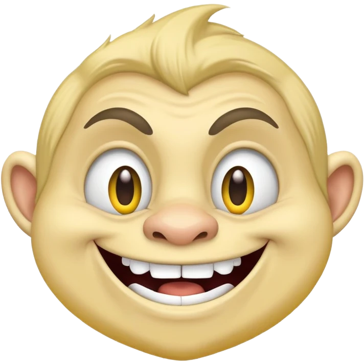 Internet meme troll face with a mischievous grin, typical YouTube thumbnail style emoji