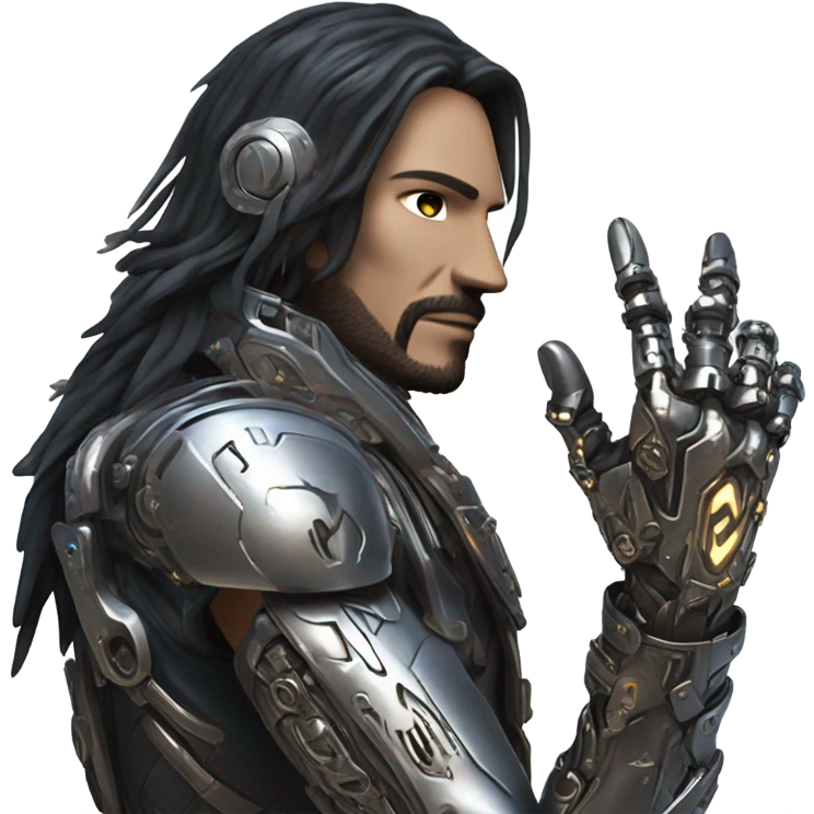 Cyberpunk Johhny silverhand metal arm emoji