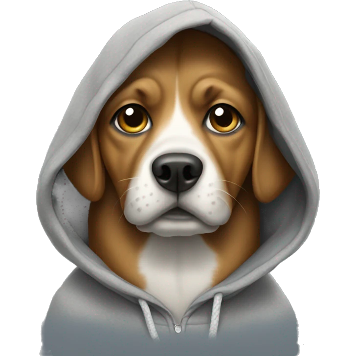 dog wearing a hoodie  emoji