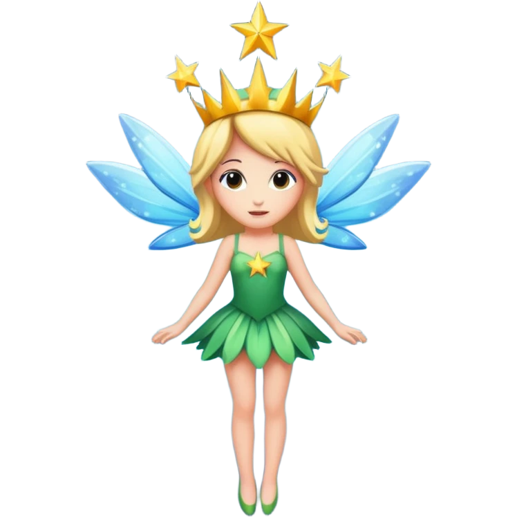 fairy character idea pose with star burst above head emoji