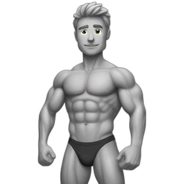 Muscular male body emoji