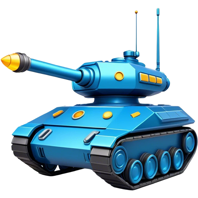 Clash of Clans aesthetic: Cinematic Playful 3D Isometric Space Tank Emoji, rendered in a 3D vector-style similar to standard emojis with minimal shading and bold, simplified shapes. A compact, distinct form with signature details, softly glowing with a futuristic sci-fi warfare charm. Simplified yet unmistakably iconic, highly detailed and consistent, glowing with a soft radiance and high shine. Stylized with a touch of high-tech brilliance and a soft glowing outline, capturing the essence of a beloved gaming relic with a friendly, playful manner! emoji