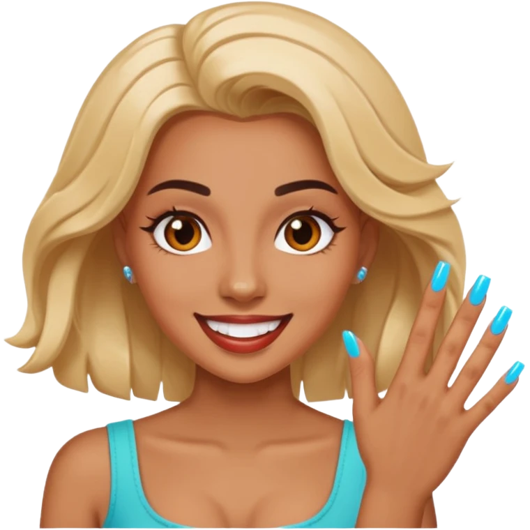 baddie with nails emoji