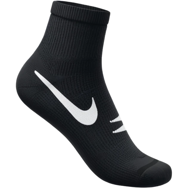 black football sock with white Nike tick, ankle sock style emoji