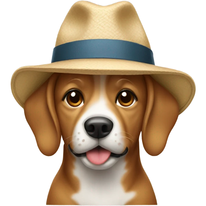 Dog with hat emoji