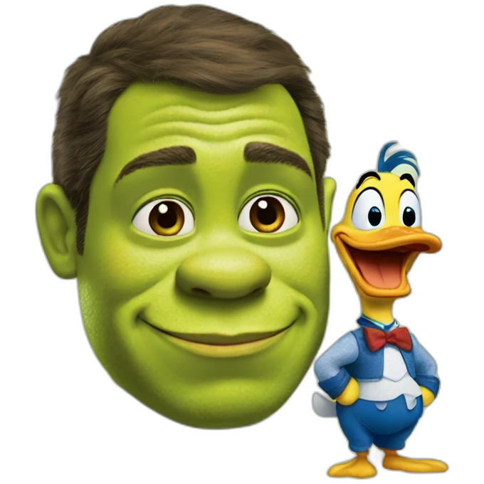 shrek and donald duck emoji