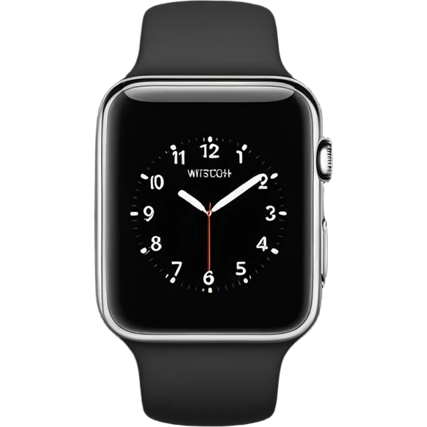 Black Apple Watch with black screen  emoji