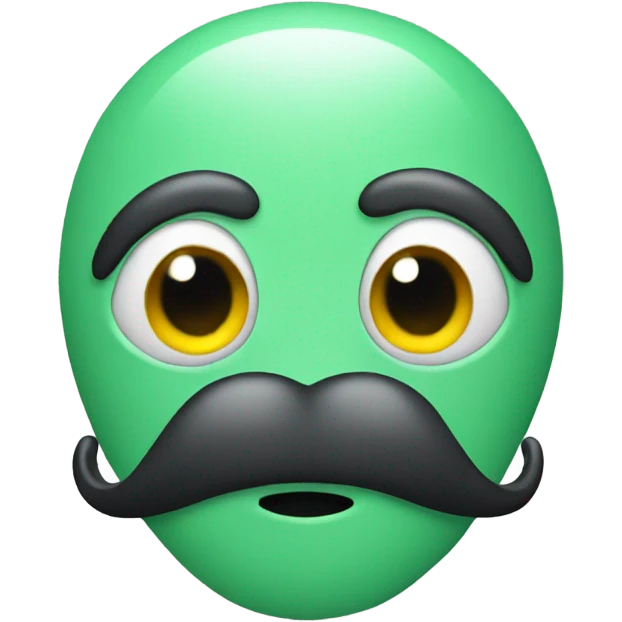 Alien with a mustache emoji