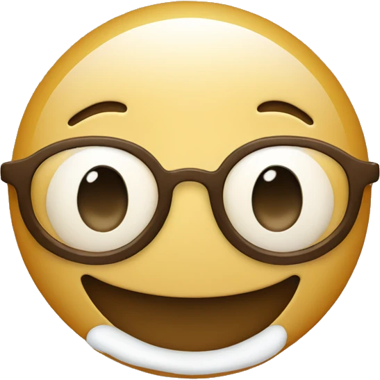Smiley face with glasss and a tan emoji