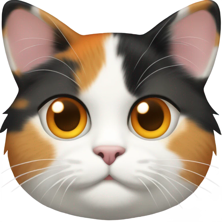 Chubby calico cat emoji