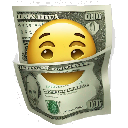 Money with smiling face emoji