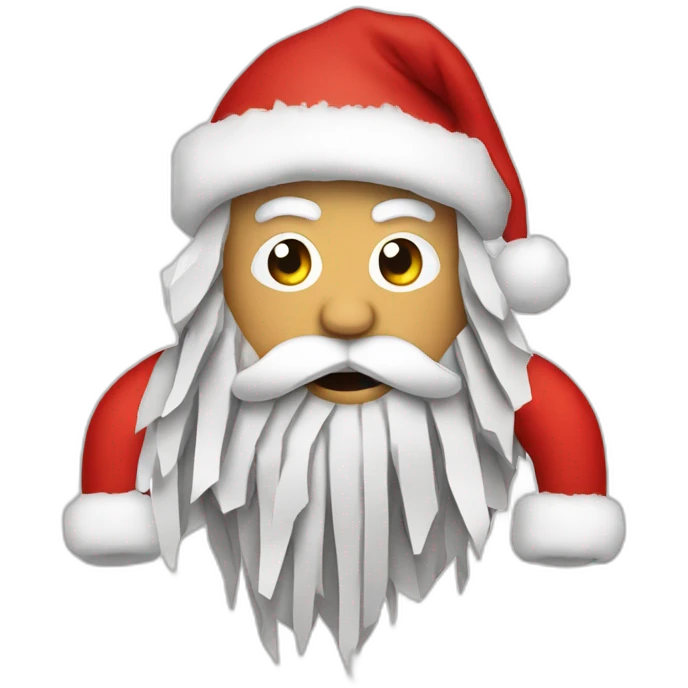 shredded santa claus emoji