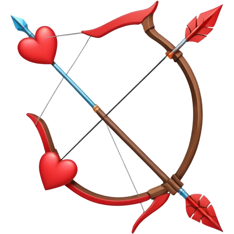 red bow and arrow with heart emoji