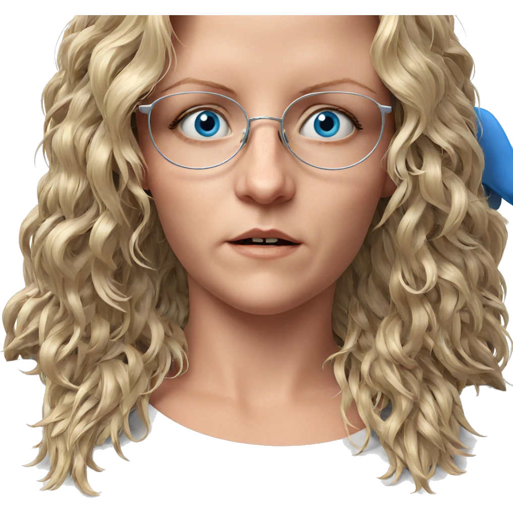 blonde girl with blue eyes emoji