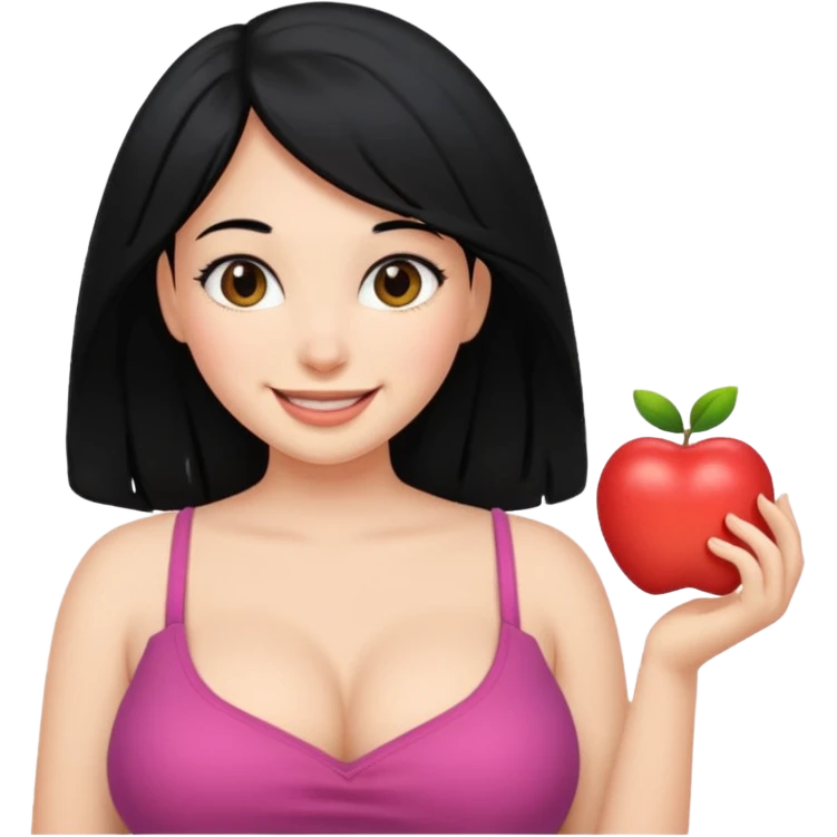 Big tit black hair girl emoji