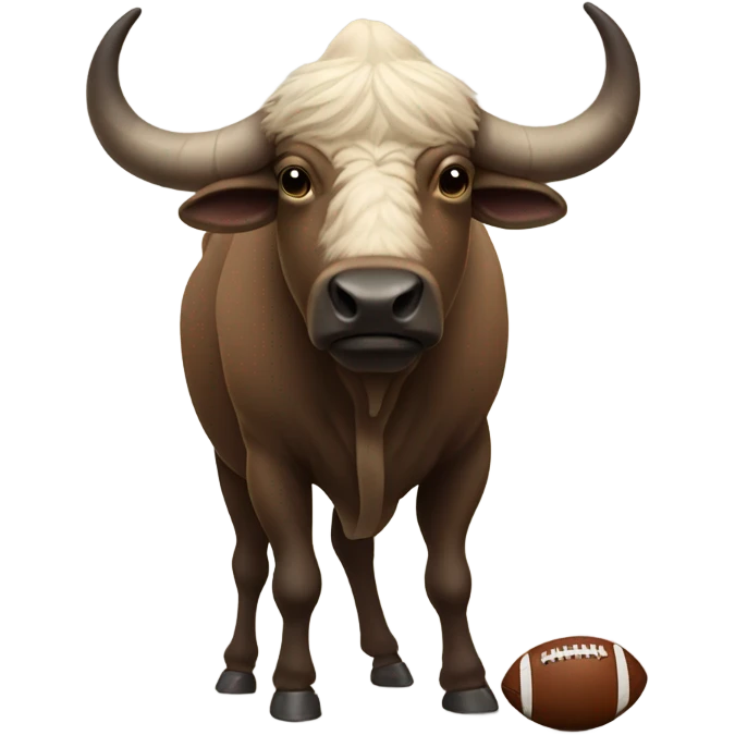 Buffalo holding football emoji