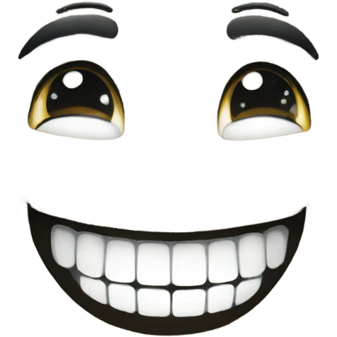 Sparkly huge smile emoji