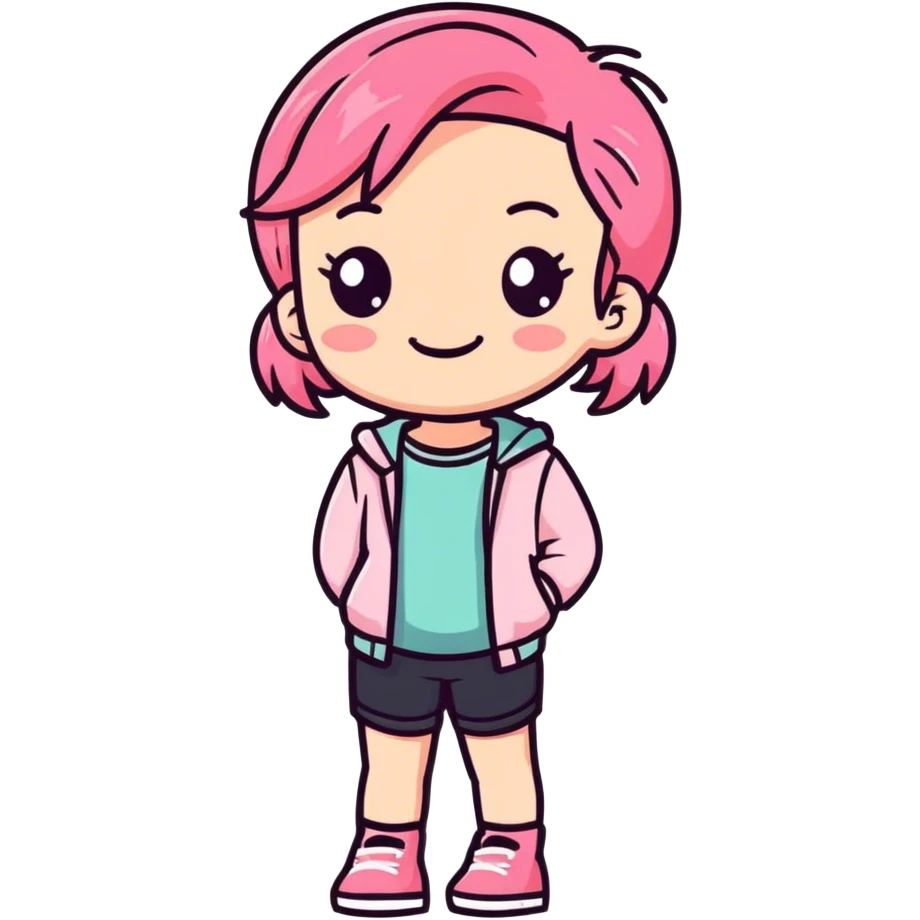Girl cute pink  emoji