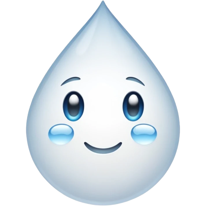 Pure white Sweat Droplets emoji emoji