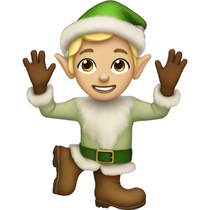Elf wearing uggs emoji
