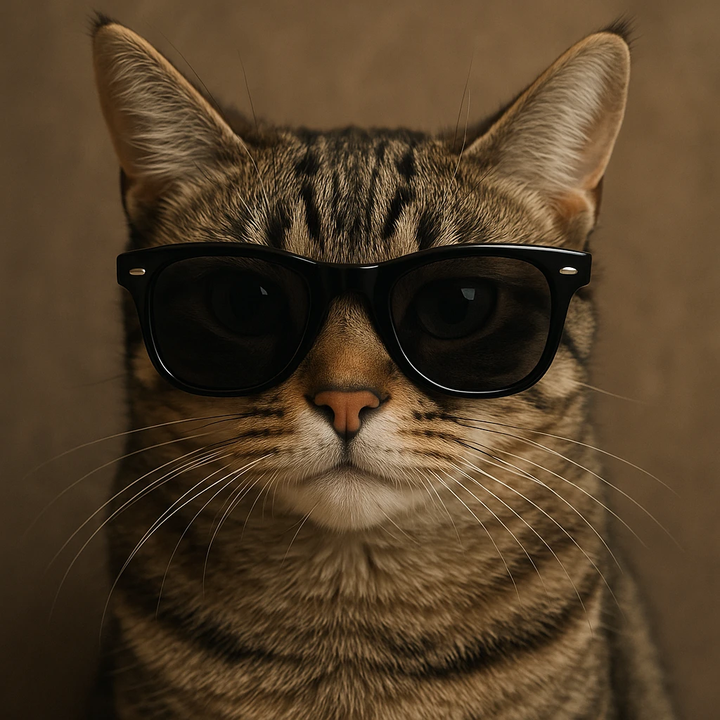 Cat wearing sunglasses emoji