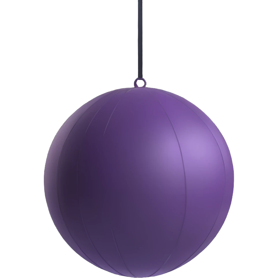 Exercise yoga ball gym equipment floating in the air, bright colors emoji