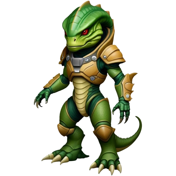 krogan alien from Mass Effect, reptilian alien with head plate emoji