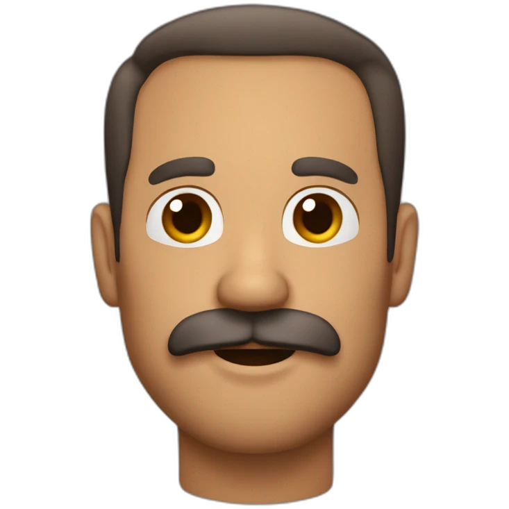 Hombre de 43 años de pelo marron con barba y bigote emoji